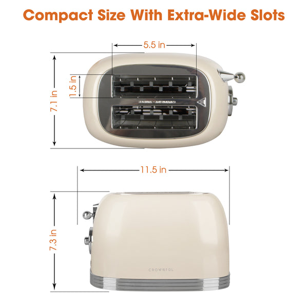 CROWNFUL 2-Slice Toaster