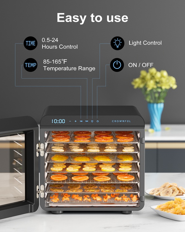 CROWNFUL Food Dehydrator, Black